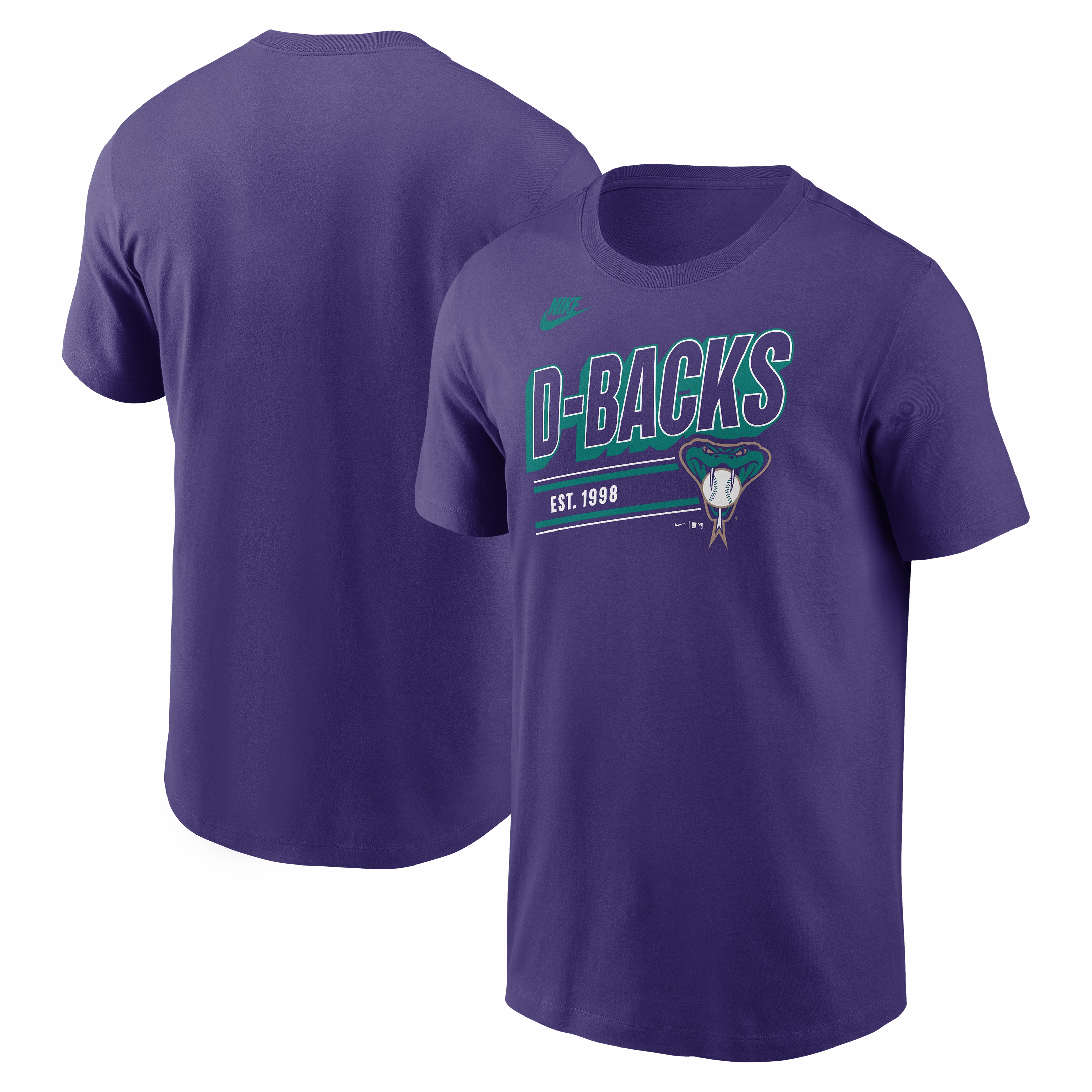 Men's Arizona Diamondbacks Nike Purple Cooperstown Retro T-Shirt