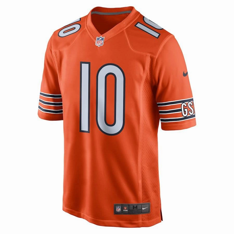 Men's Chicago Bears Mitchell Trubisky Nike Orange Alternate Game Jersey