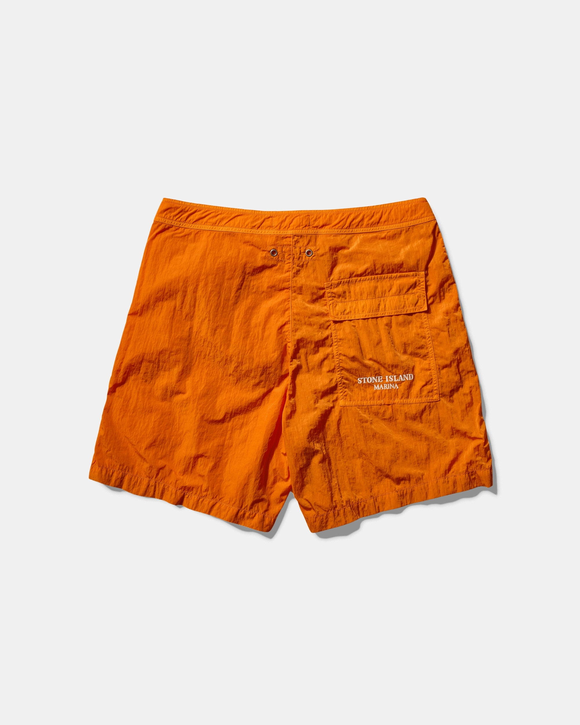 Men's Marina Shiny Nylon Shorts Orange