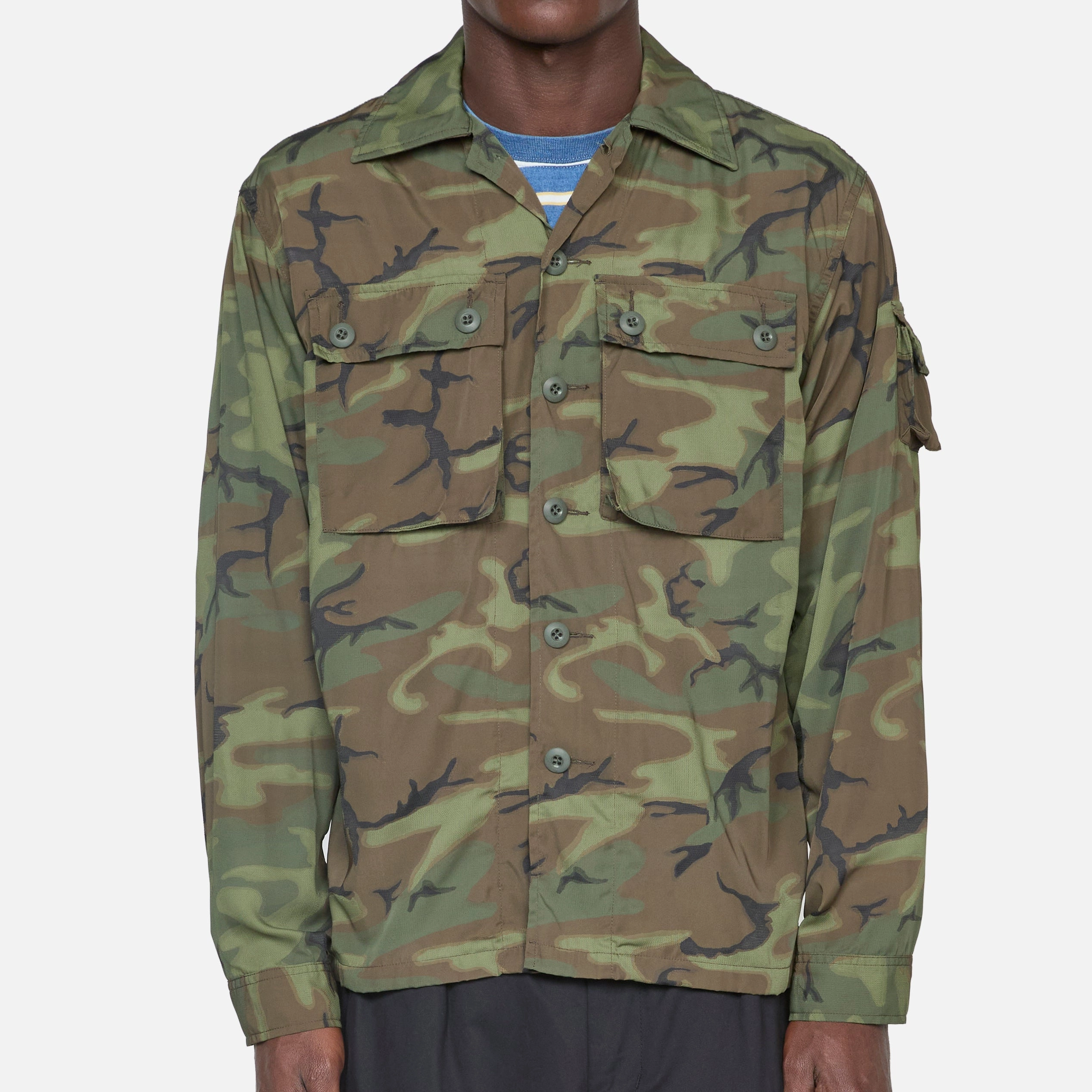 MIL-SHT Mesh Camo Jacquard Mapping Print ERDL Camo