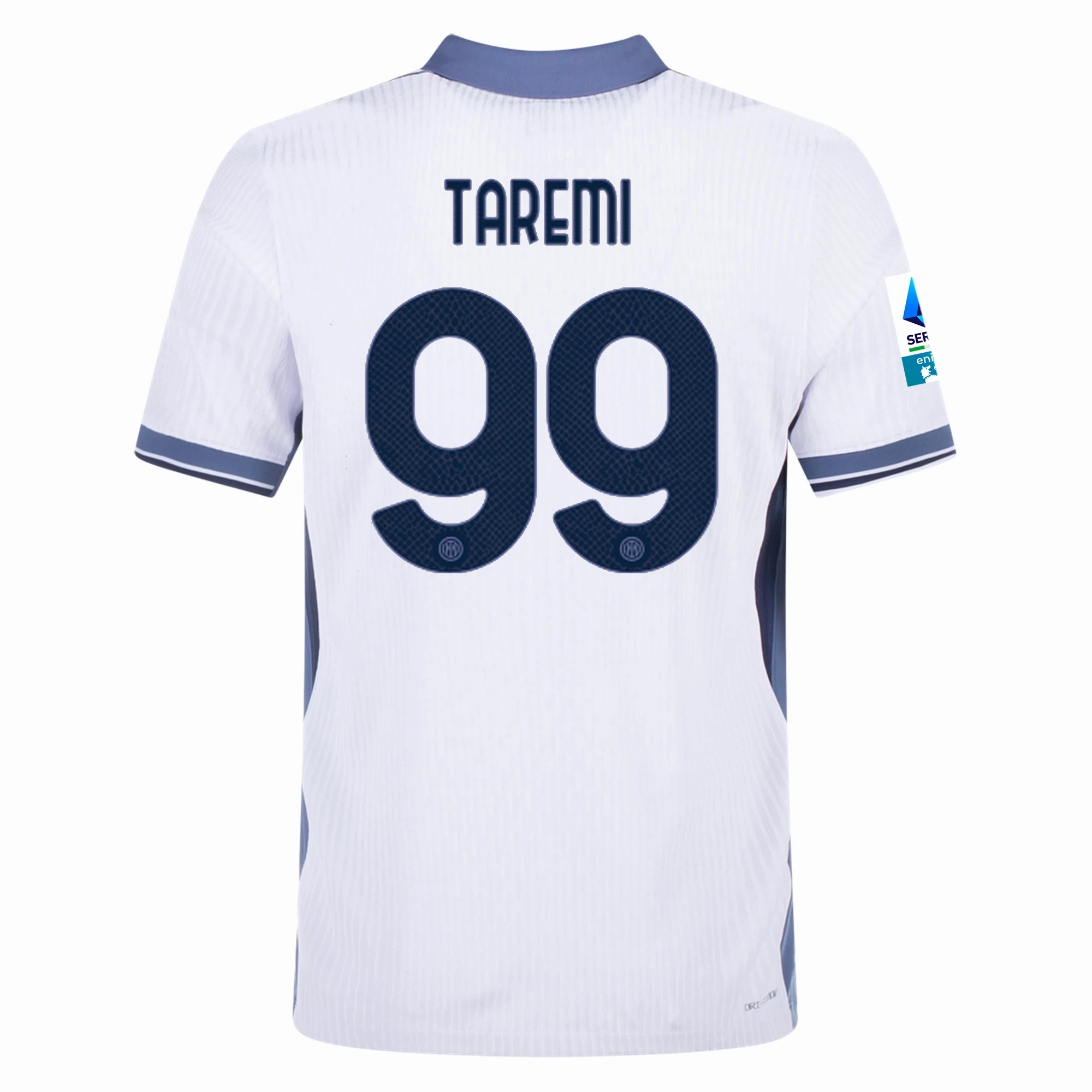 Nike Inter Milan Authentic Mehdi Taremi Away Jersey w/ Serie A   Scudetto Patch 24/25 (White/Silver)