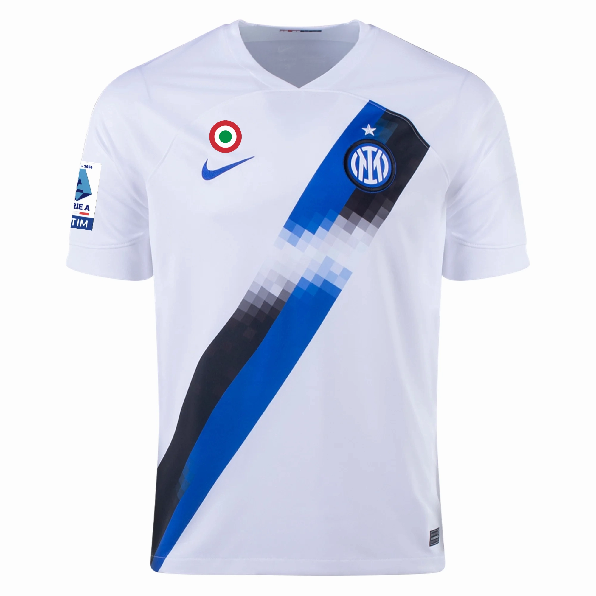 Nike Inter Milan Carlos Away Jersey w/ Series A   Copa Italia Patches 23/24 (White/Lyon Blue)