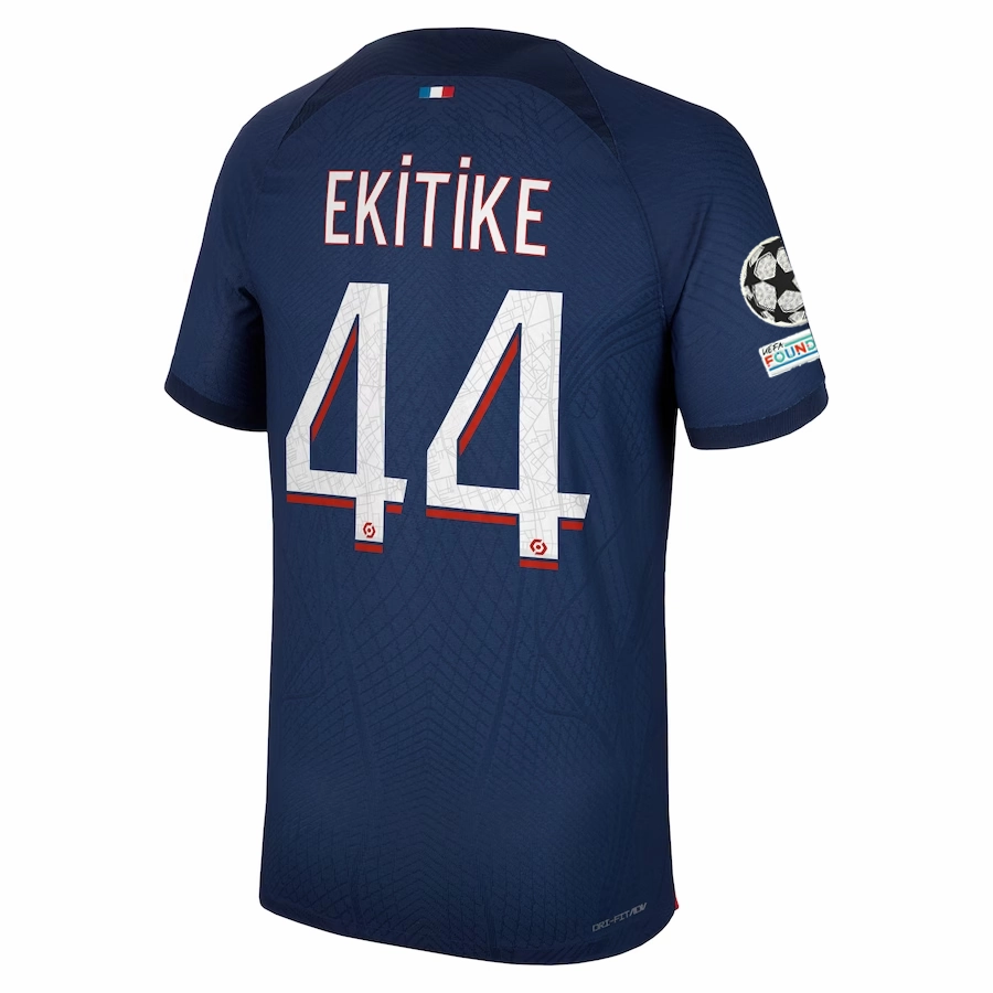 Nike Paris Saint-Germain Authentic Match Hugo Ekitike Home Jersey w/ Champions League Patches 23/24 (Midnight Navy)