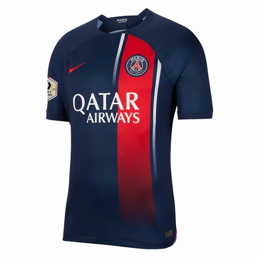 Nike Paris Saint-Germain Kylian Mbappé Home Jersey w/ Ligue 1 Champions Patch 23/24 (Midnight Navy)
