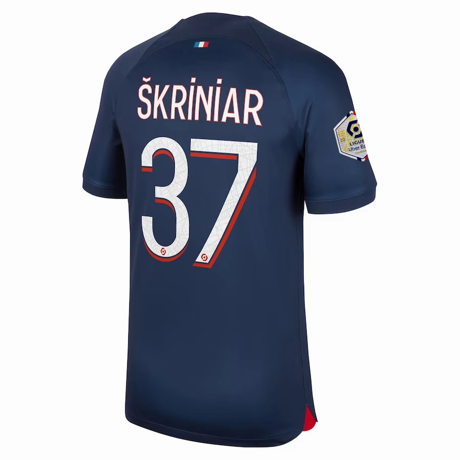 Nike Paris Saint-Germain Milan Škriniar Home Jersey w/ Ligue 1 Champions Patch 23/24 (Midnight Navy)