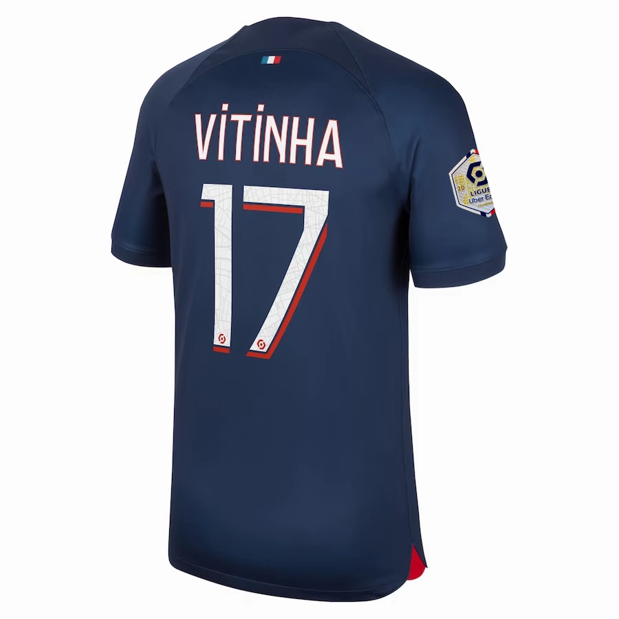 Nike Paris Saint-Germain Vitinha Home Jersey w/ Ligue 1 Champions Patch 23/24 (Midnight Navy)