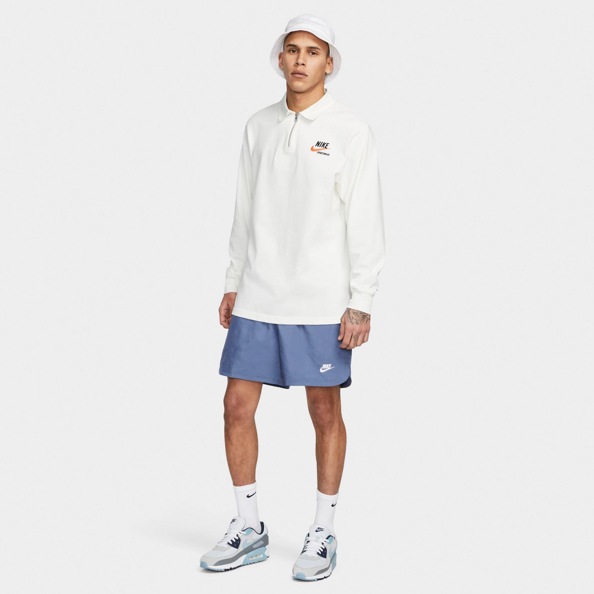 Nike Sport Essentials Woven Lined Flow Shorts Diffused Blue / White