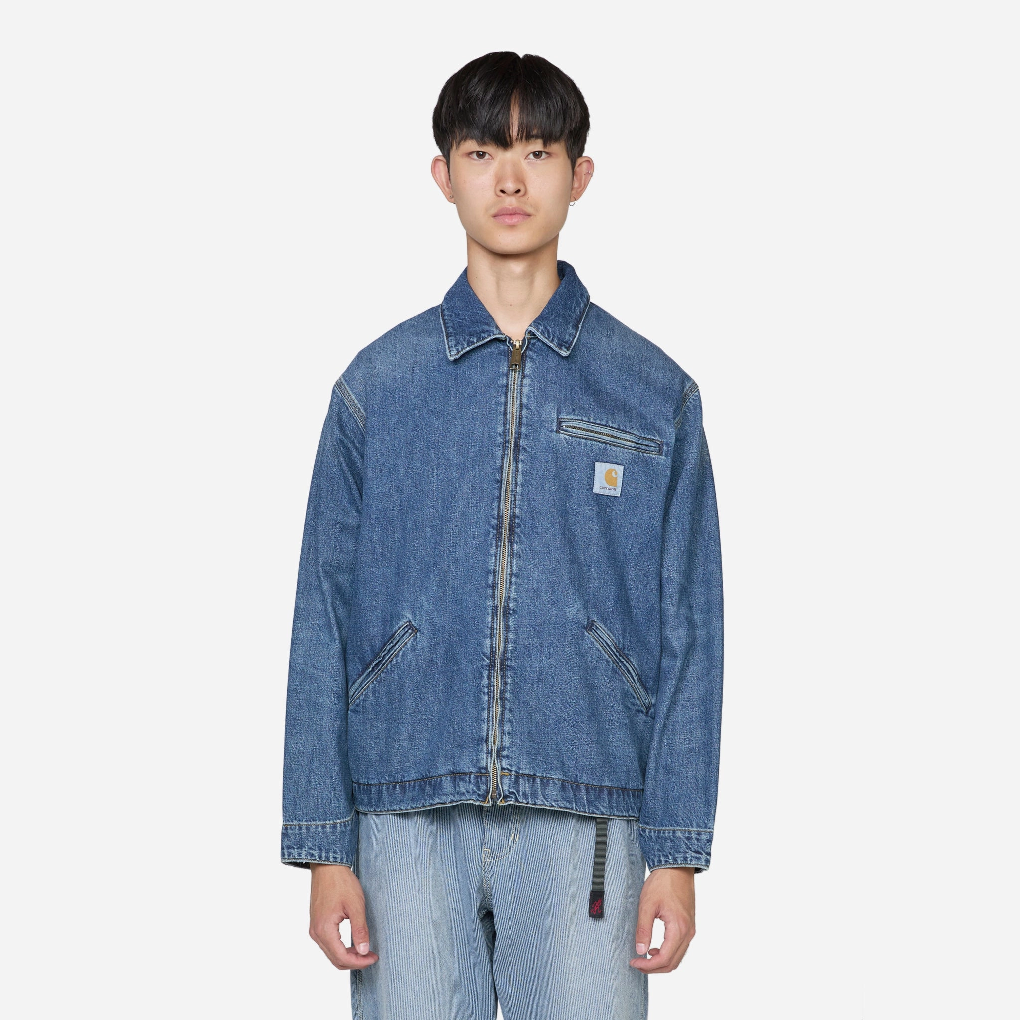 OG Detroit Jacket Blue Dark Used Wash