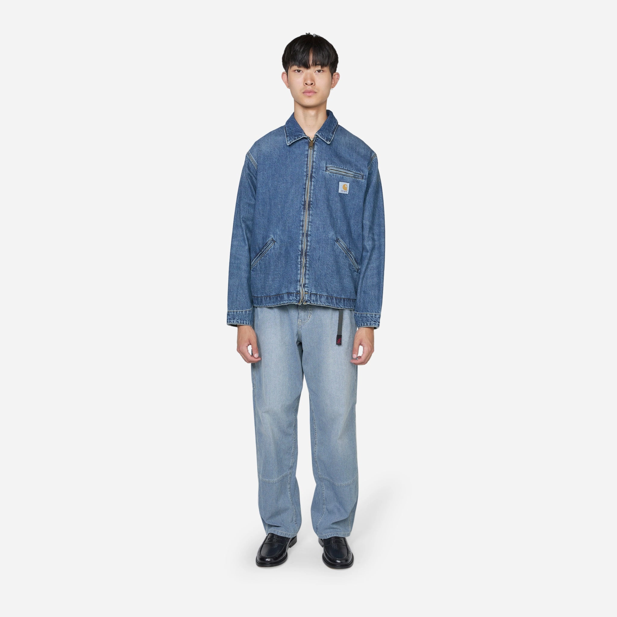 OG Detroit Jacket Blue Dark Used Wash