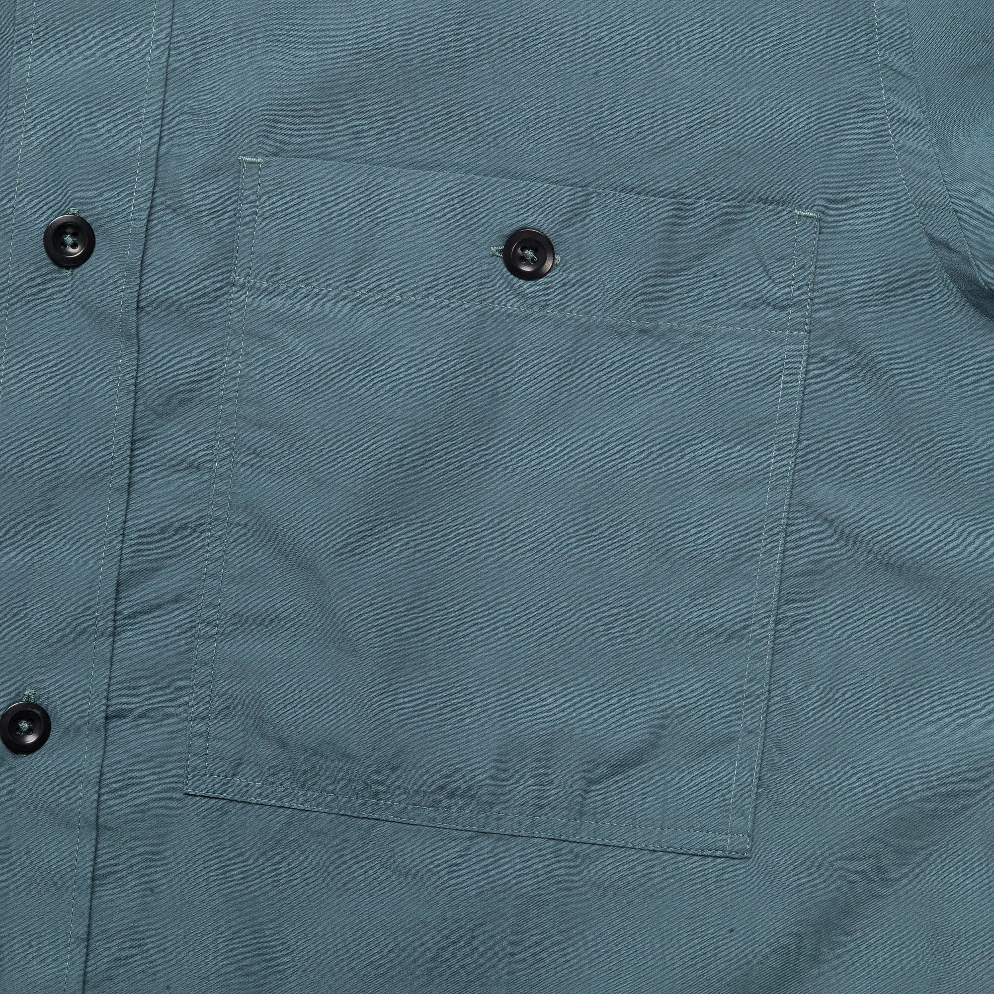 Overall Shirt - Washed Cotton Poplin Mineral Blue