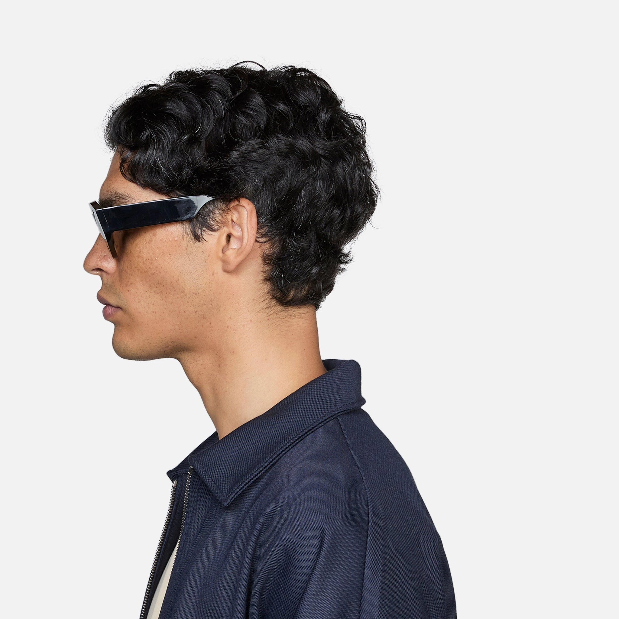 Polly Black | Green Solid Lens