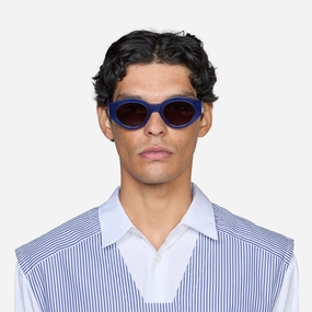Polly Blue | Grey Solid Lens