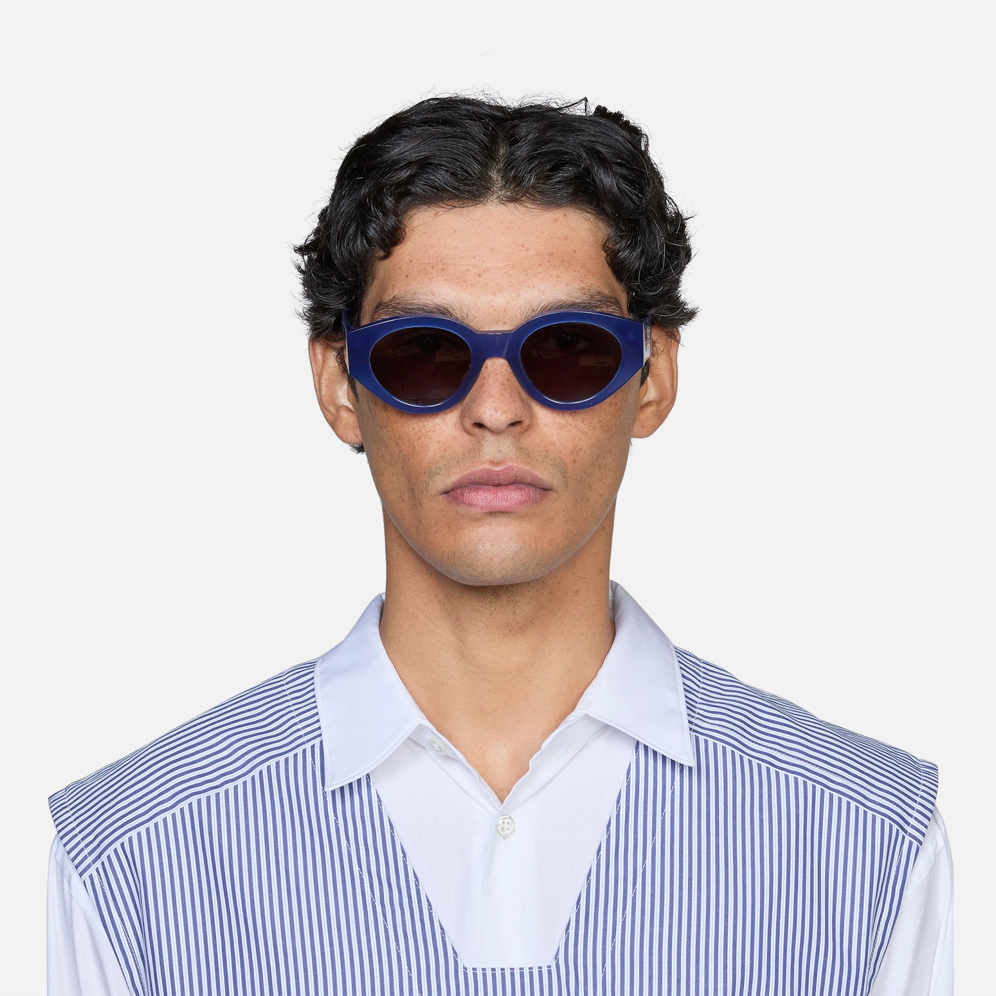 Polly Blue | Grey Solid Lens
