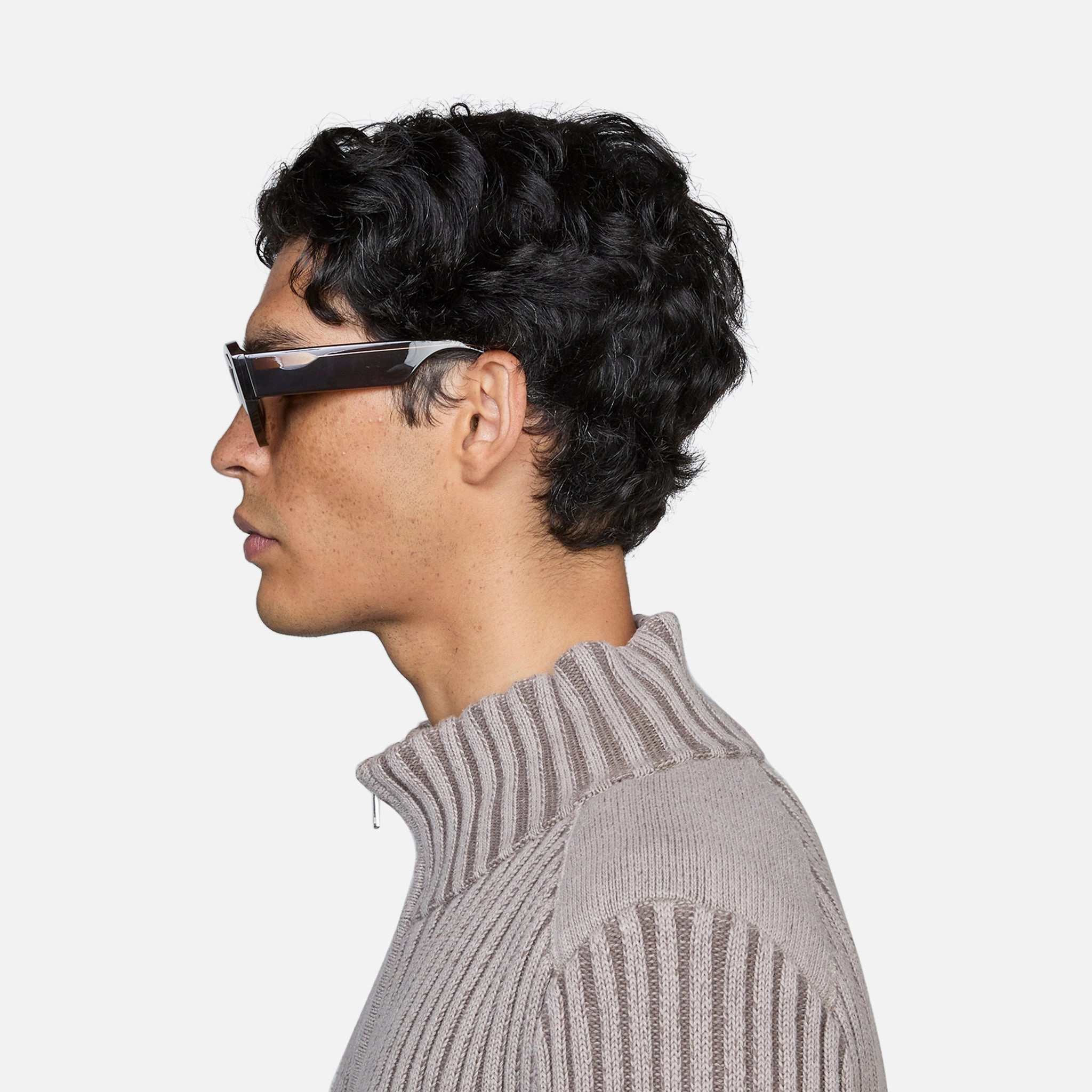 Polly Chocolate | Grey Solid Lens