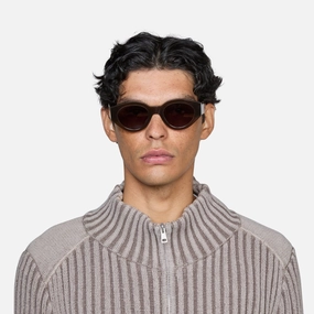 Polly Chocolate | Grey Solid Lens