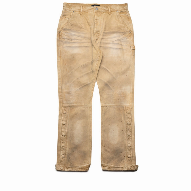 Purple Brand Bentonite Snap Carpenter Pants - Khaki