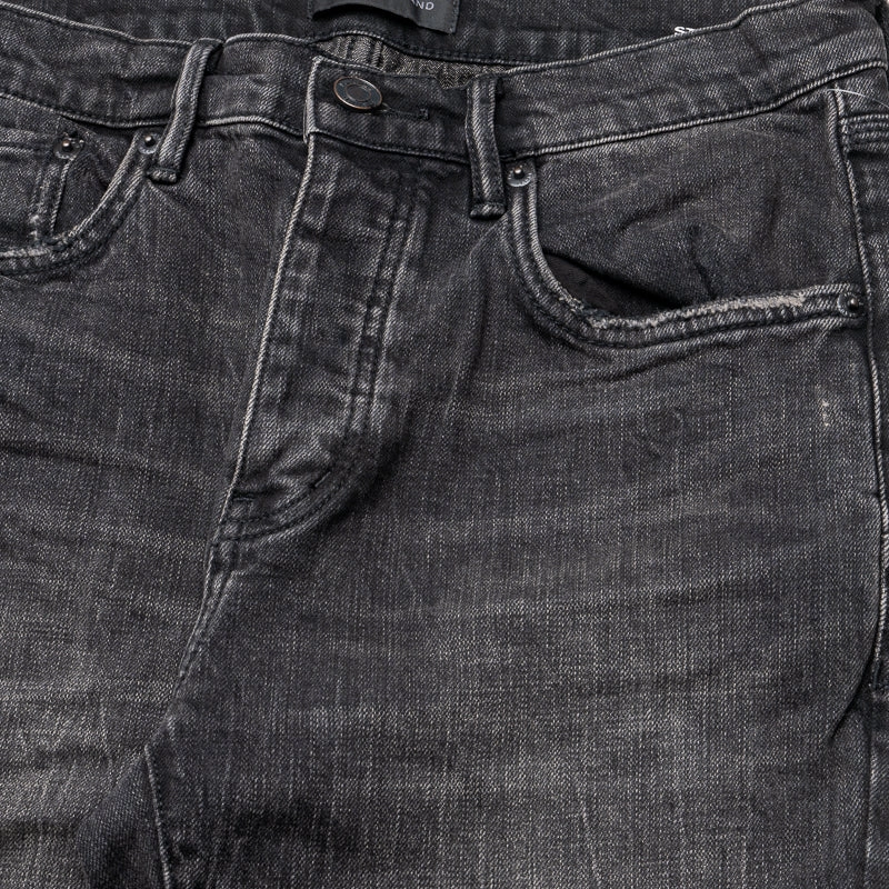 Purple Brand Low Rise Skinny Leg Vintage Jean - Black