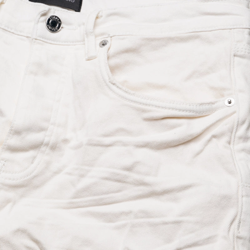 Purple Brand Mid Rise Slim Straight Leg Supernova Straight Jean - White