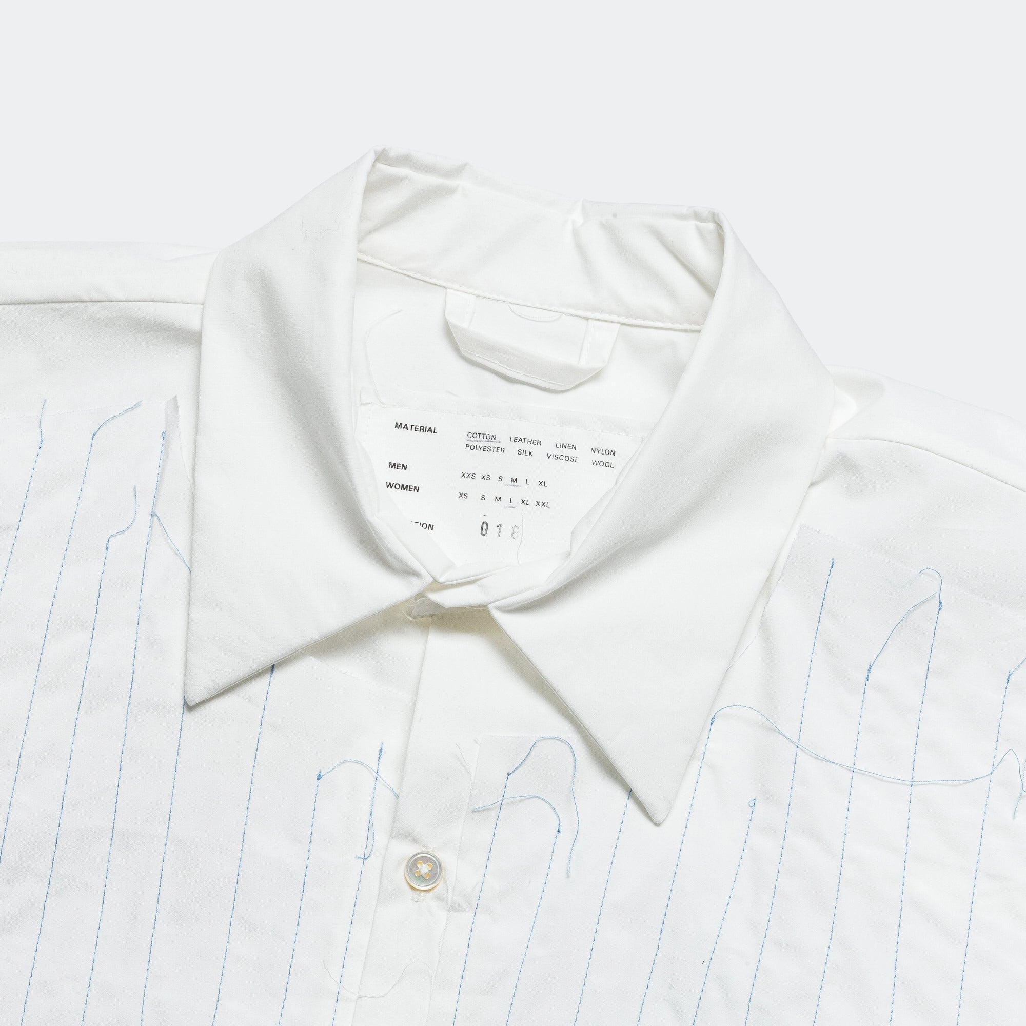 Quilted Shirt - White Hand Quilted Cotton Poplin