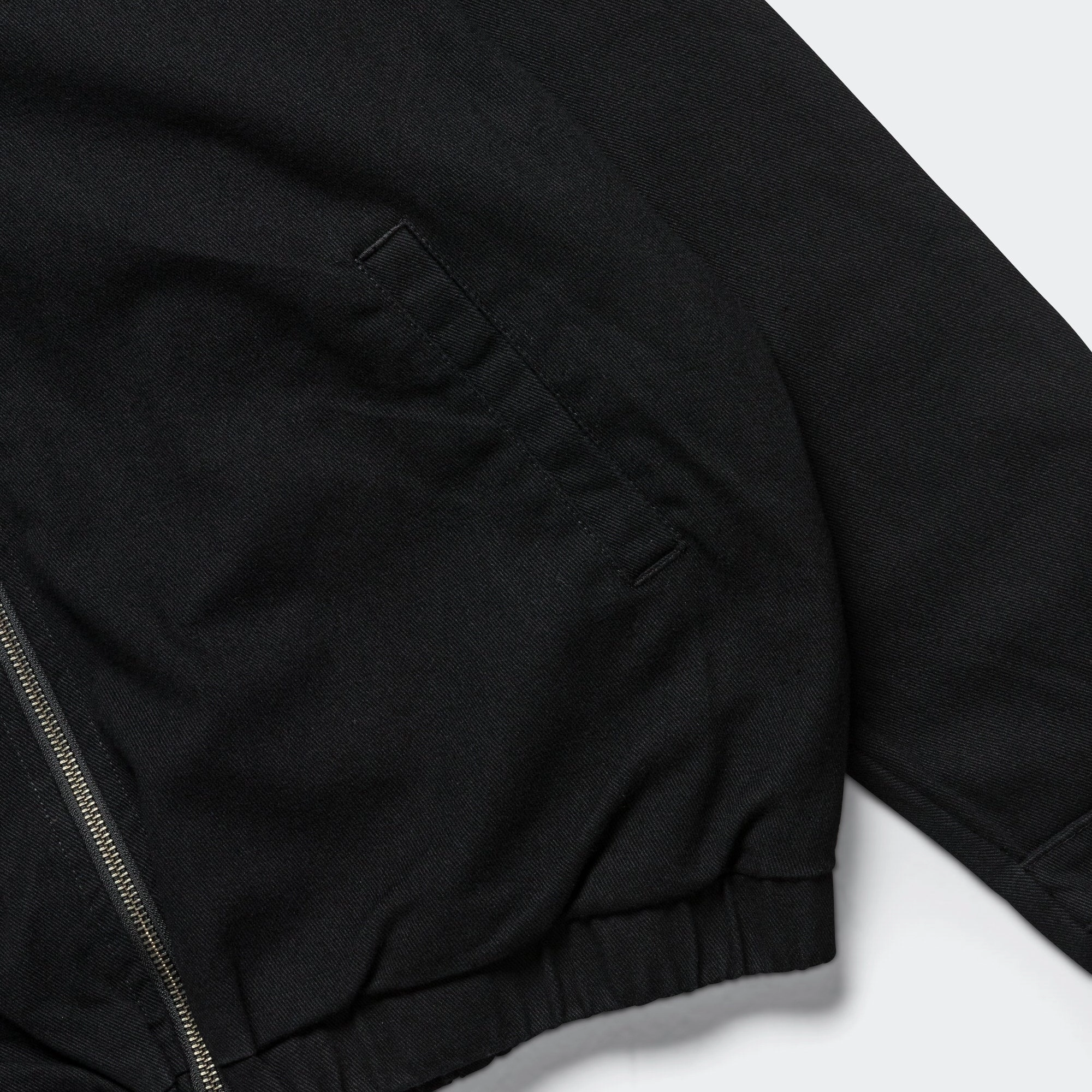 Raglan Hooded Zip Jacket - Black