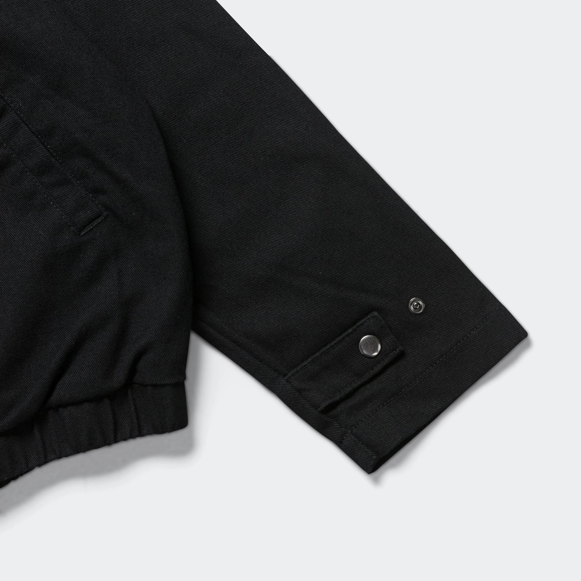 Raglan Hooded Zip Jacket - Black