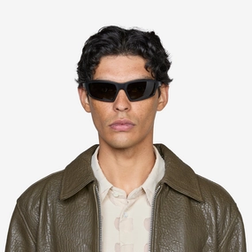 Raven Matte Black | Green Solid Polarised Lens