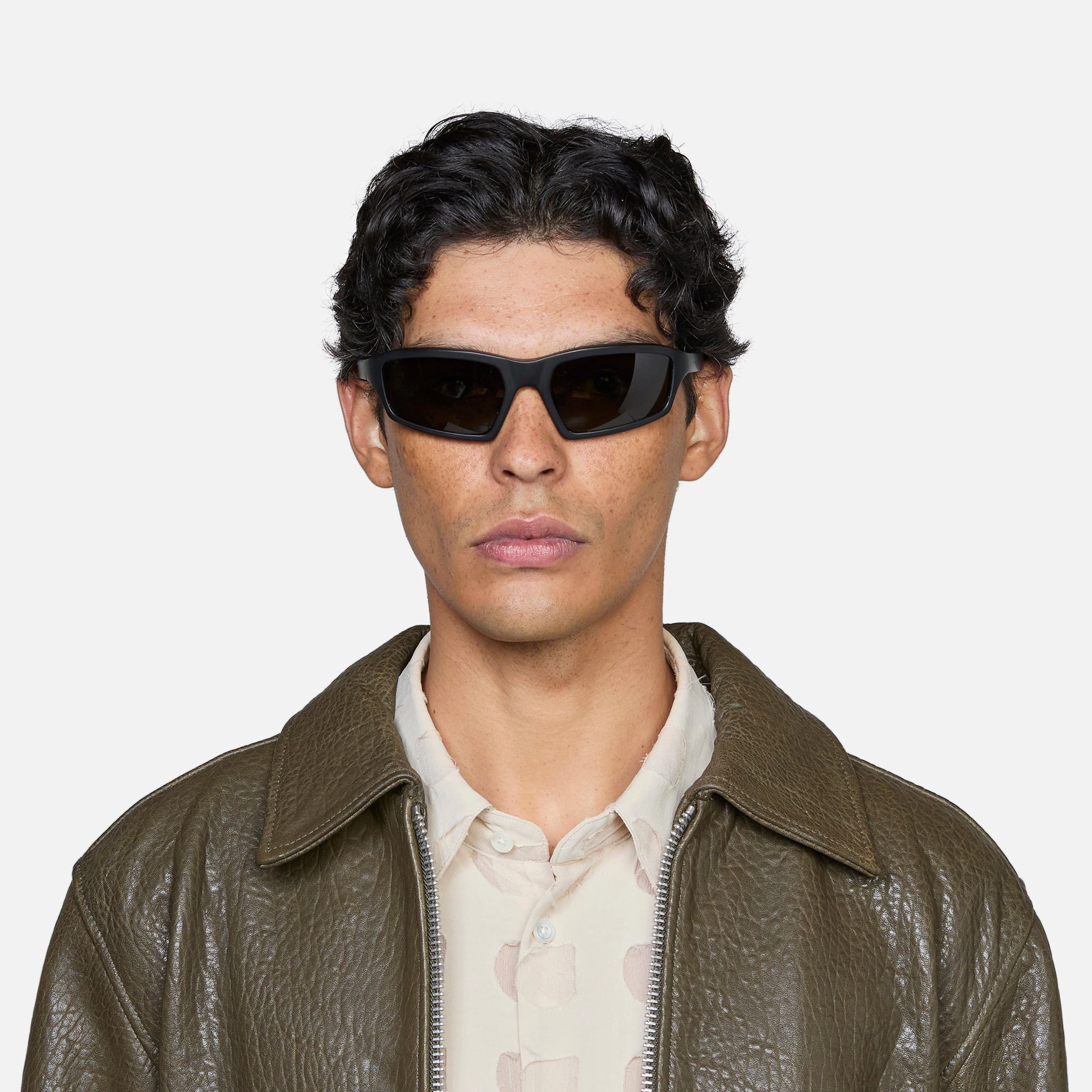 Raven Matte Black | Green Solid Polarised Lens