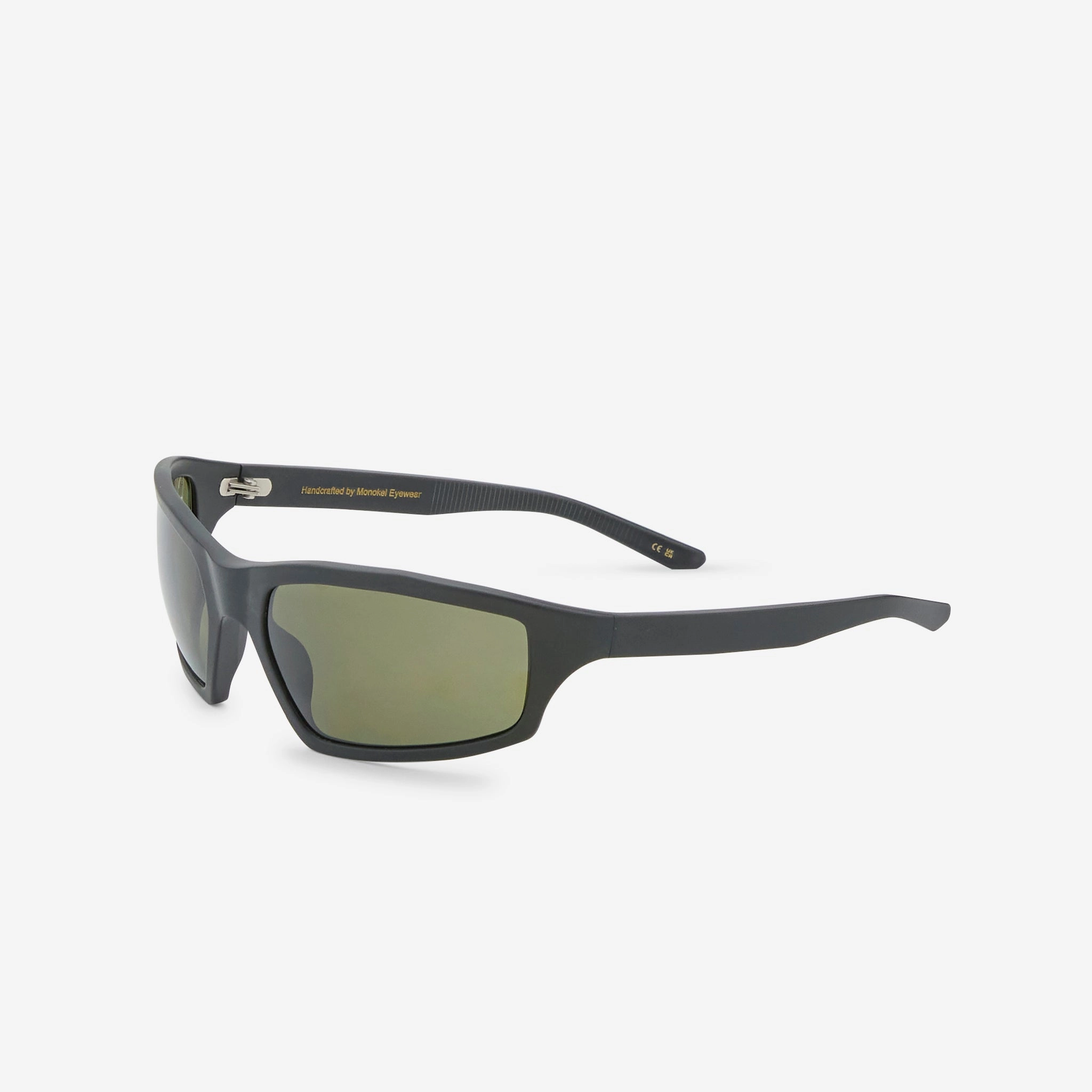 Raven Matte Black | Green Solid Polarised Lens