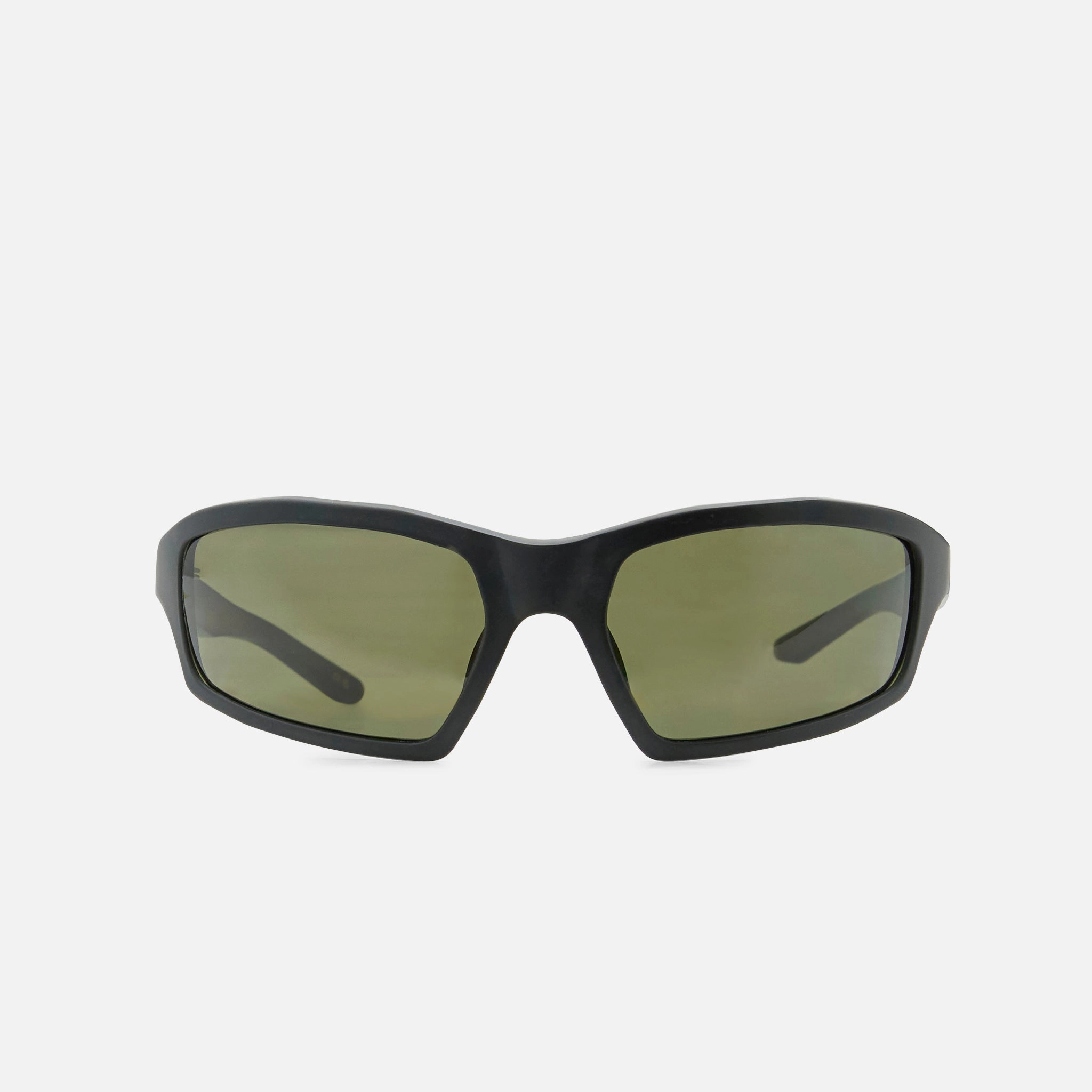 Raven Matte Black | Green Solid Polarised Lens