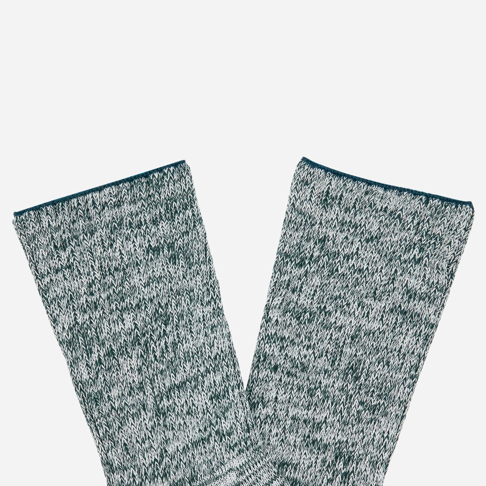 Ribbed Crew Socks Green