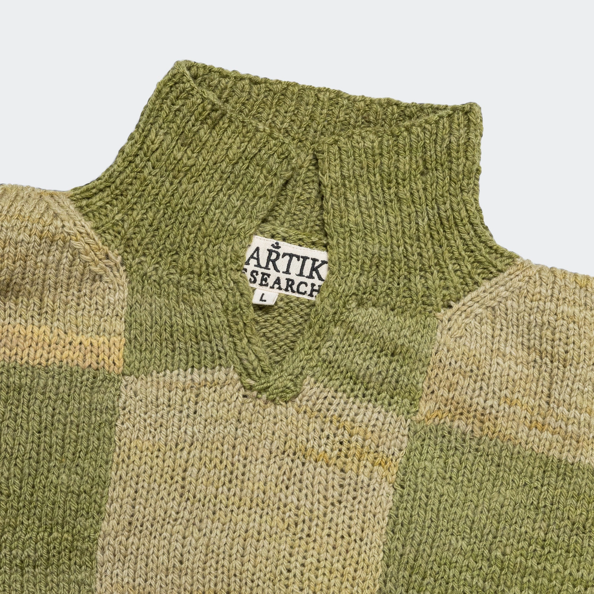 Rugby Knit - Mint/Multi Patchwork Large