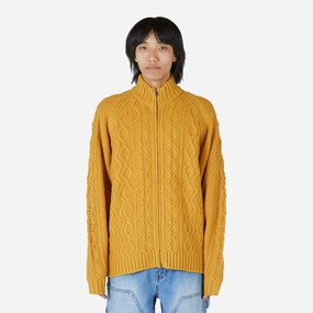 Santiago Fisherman Cardigan Mustard