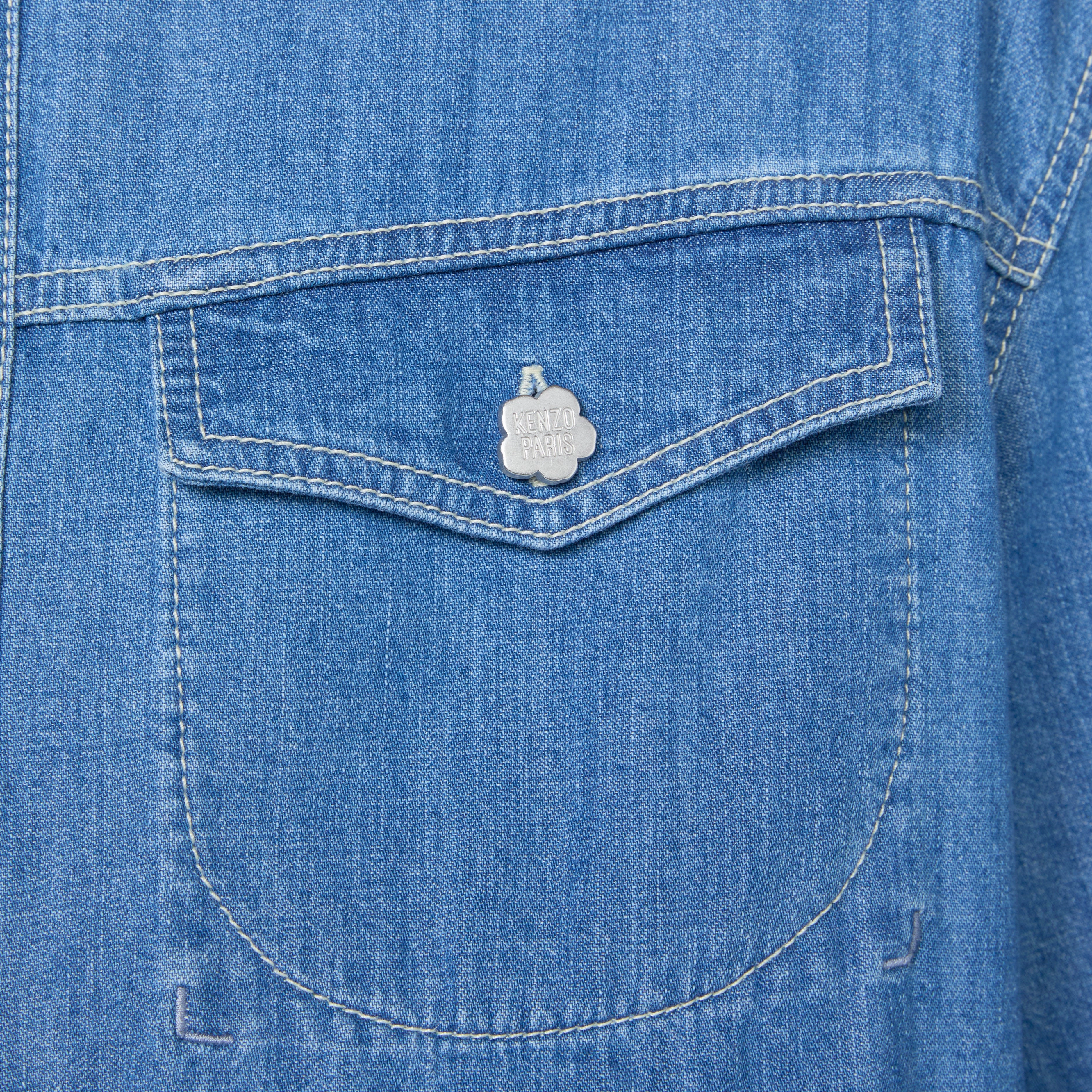 Short Sleeve Shirt Stone Bleached Blue