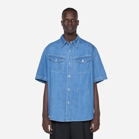 Short Sleeve Shirt Stone Bleached Blue