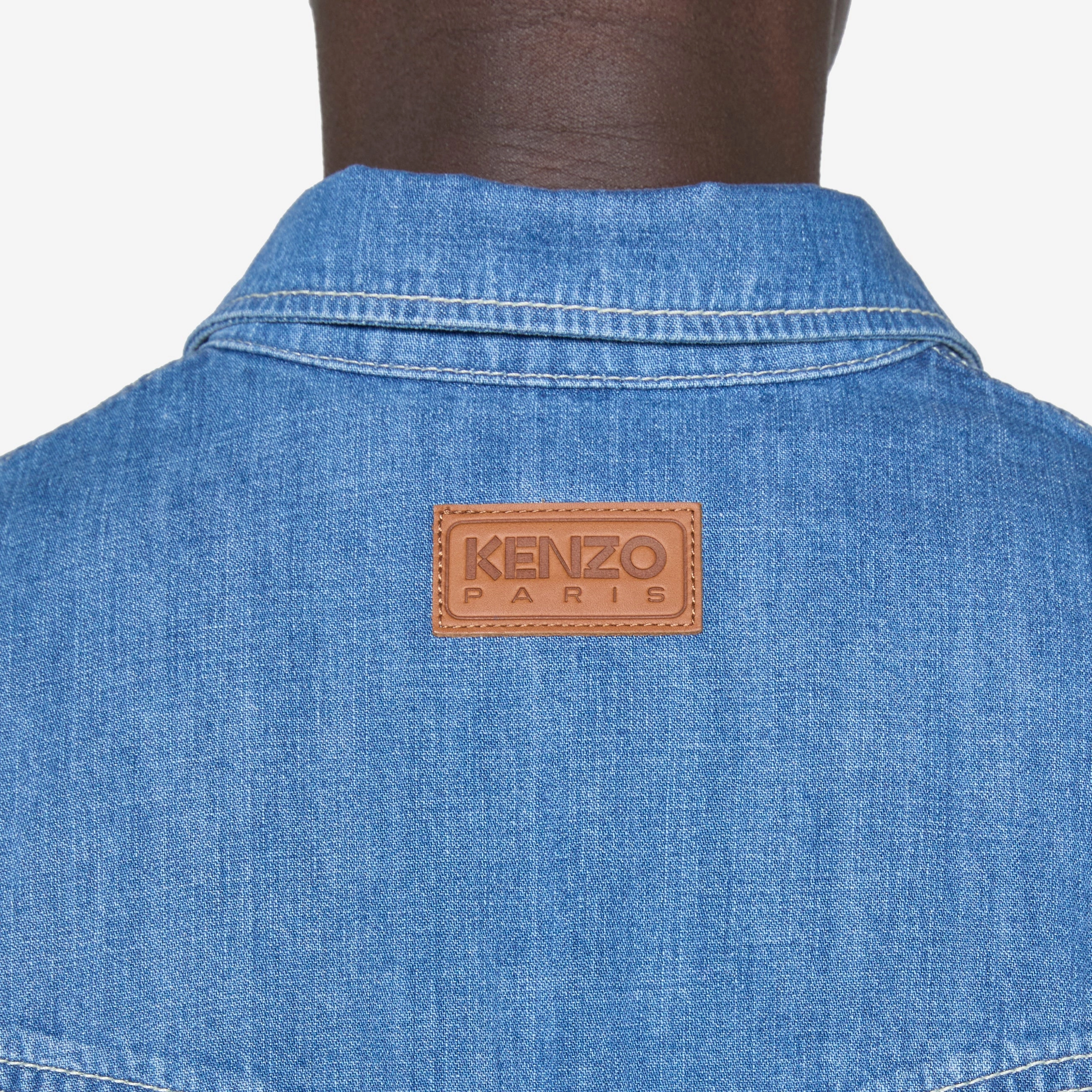 Short Sleeve Shirt Stone Bleached Blue