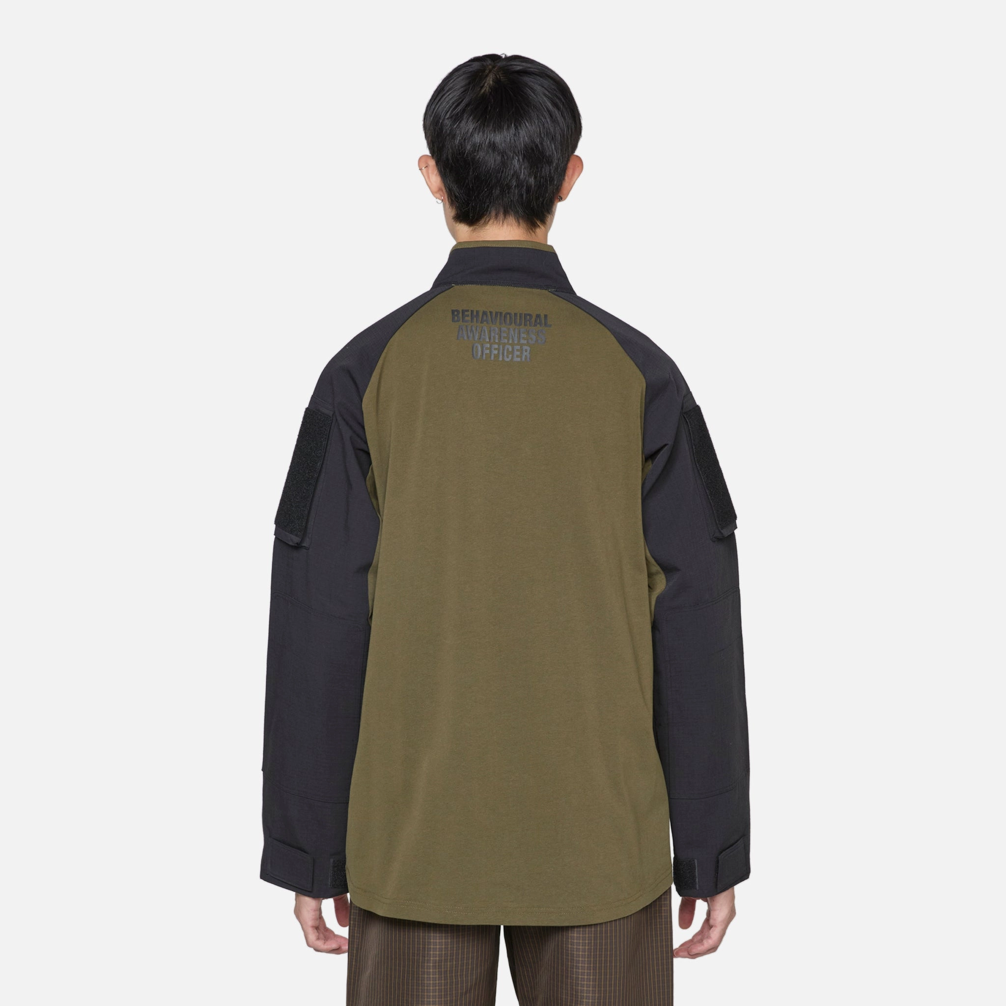 Tactical Half Zip Black Army Green