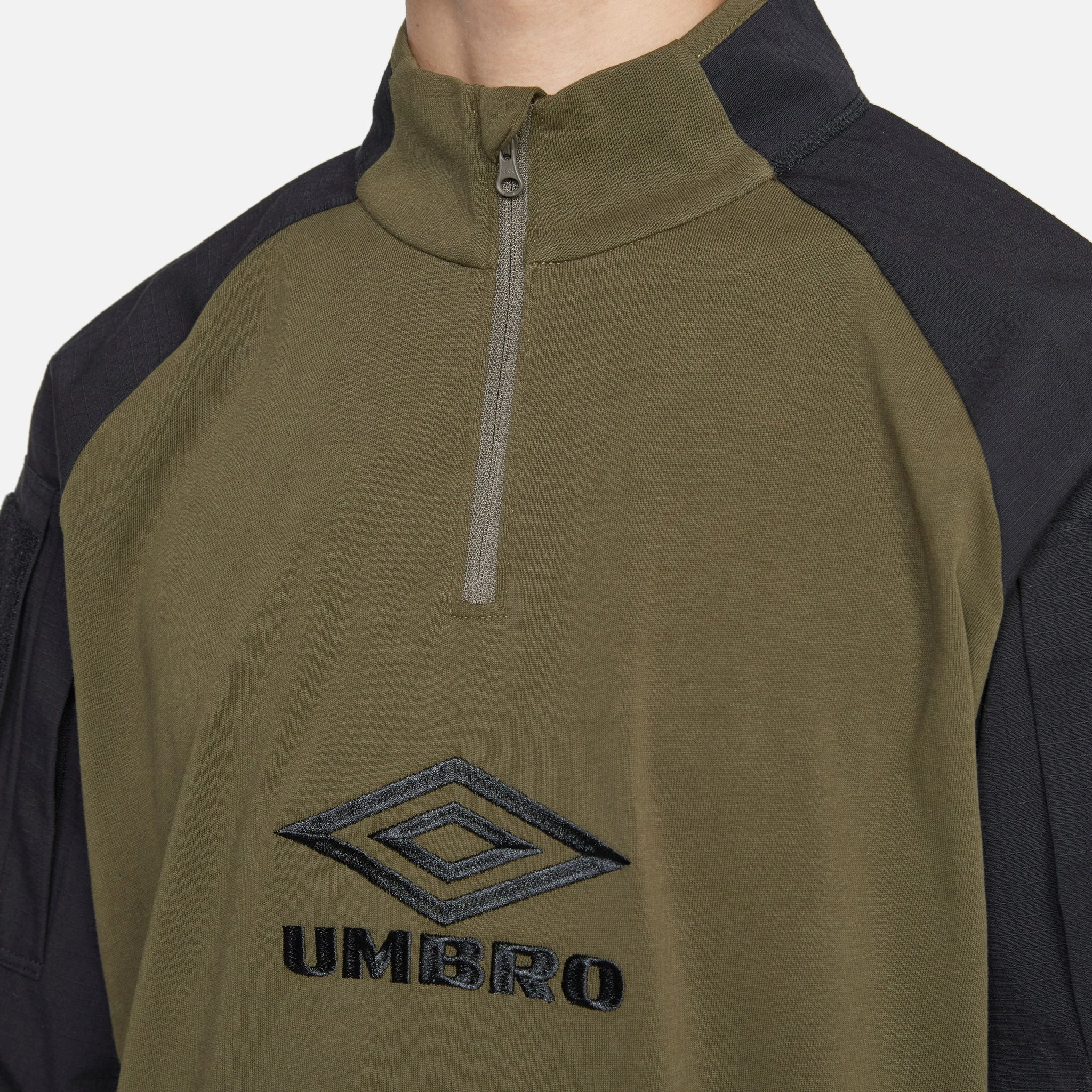 Tactical Half Zip Black Army Green