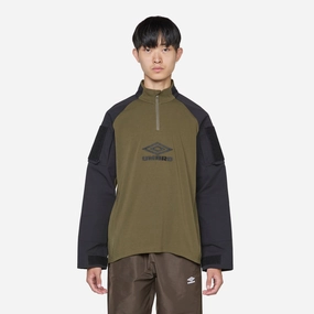 Tactical Half Zip Black Army Green