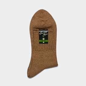 WASHI Short Rib Socks - Brown