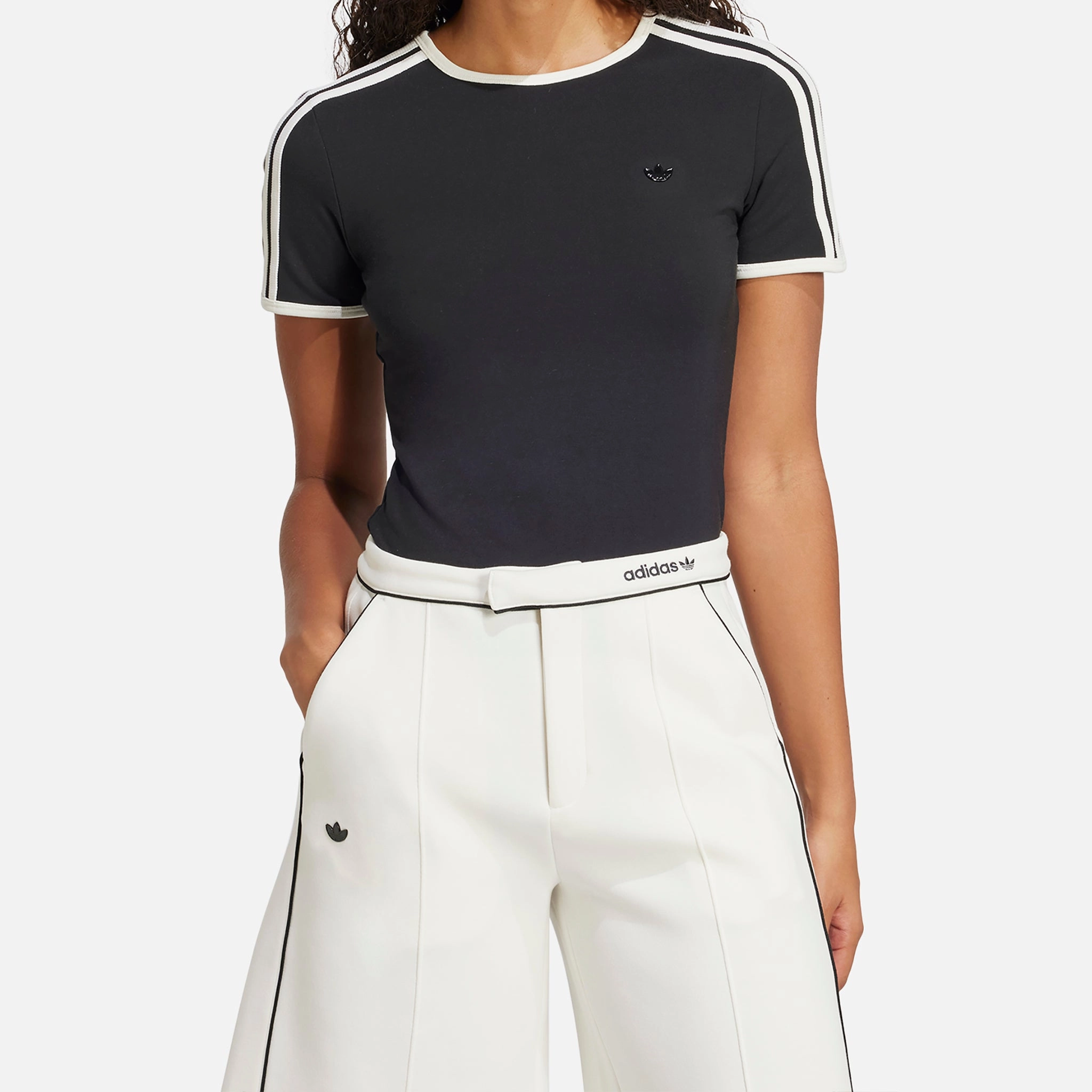Women's Premium 3-Stripes Cali T-Shirt Black