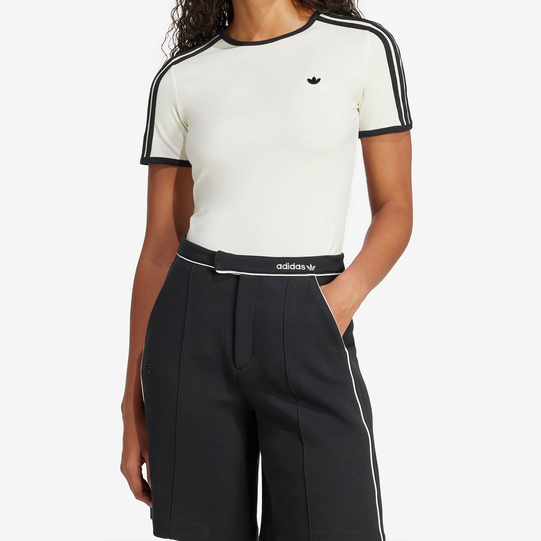 Women's Premium 3-Stripes Cali T-Shirt Off White