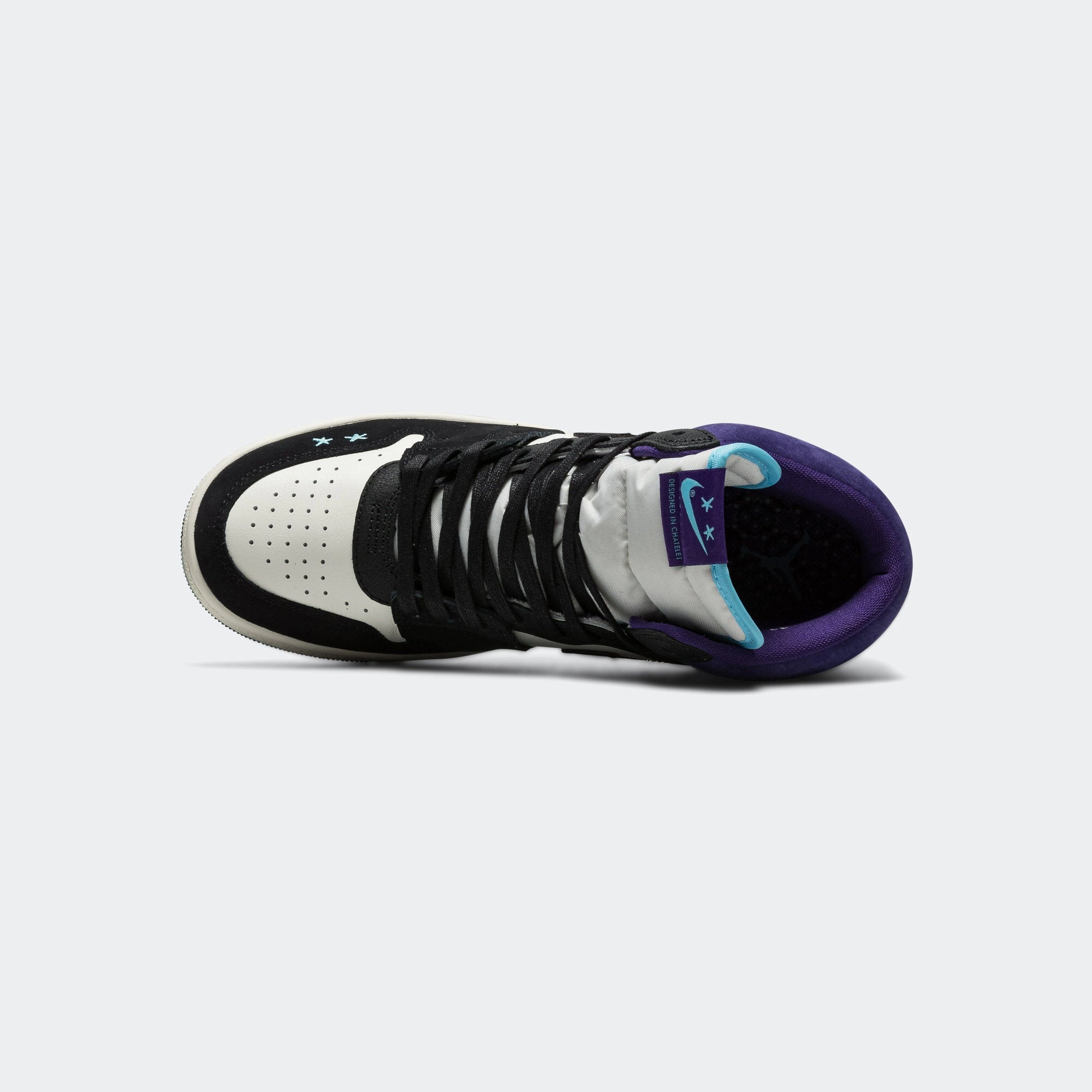 Womens Air Ship PE SP x Opium - Sail/Blue Chill-Black-Court Purple