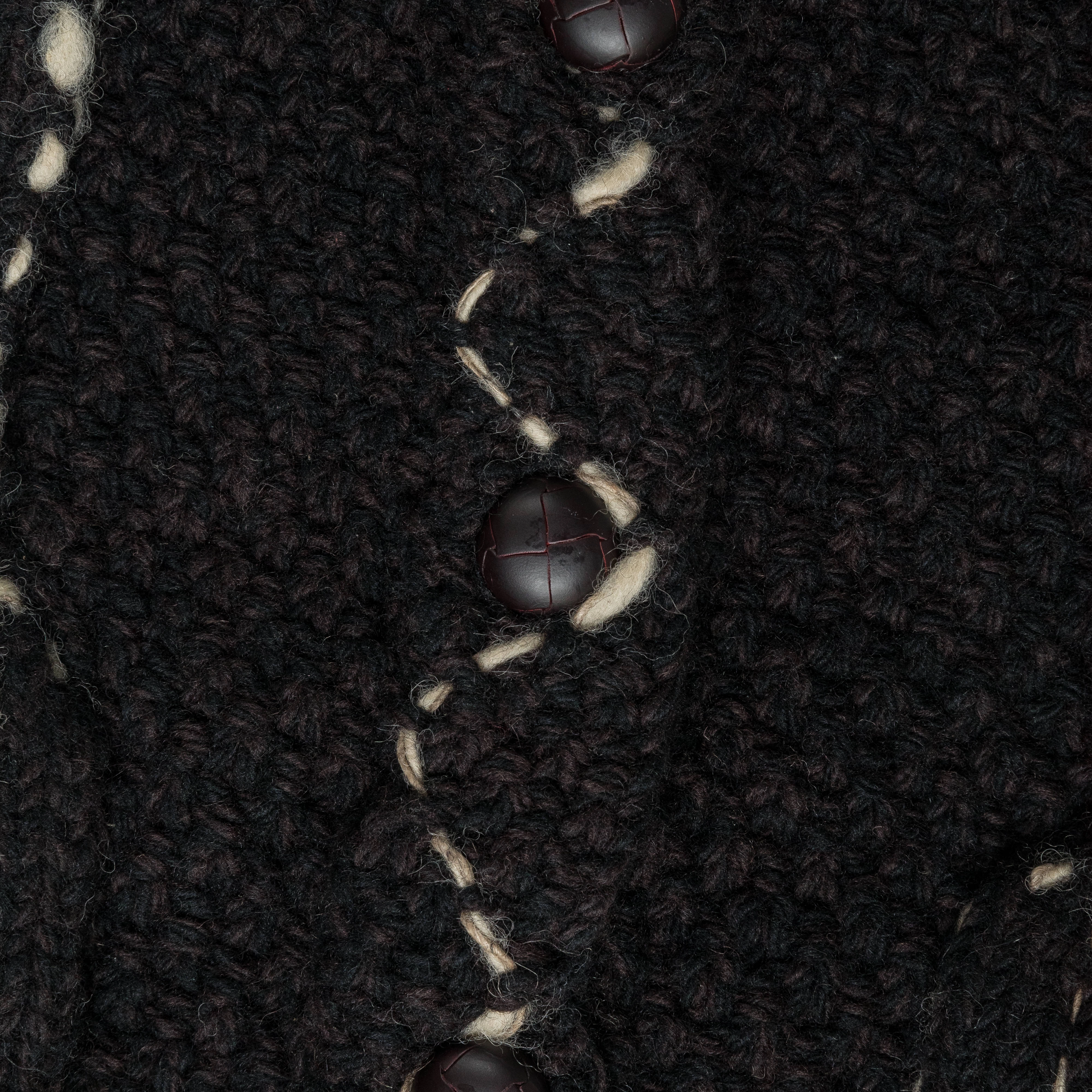 Wool Hand Knit Cowichan G-JACKET - Black